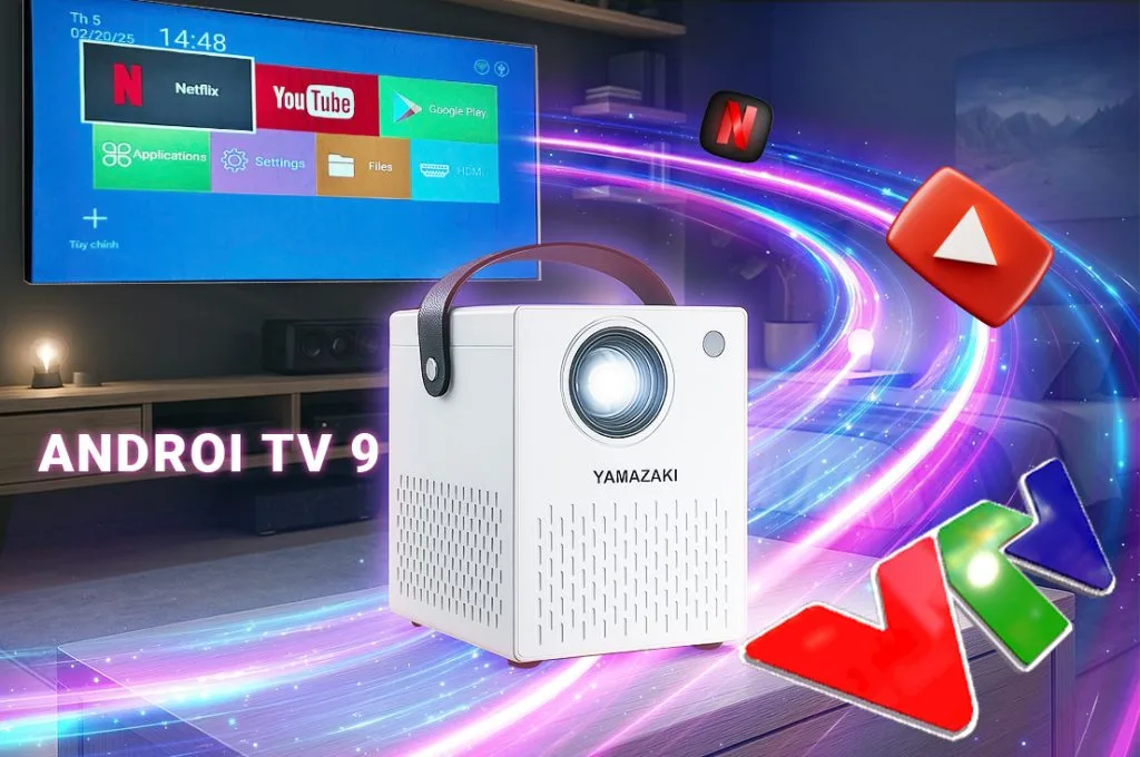 Máy Chiếu Mini YAMAZAKi T9 PRO 9 Androi Tv9