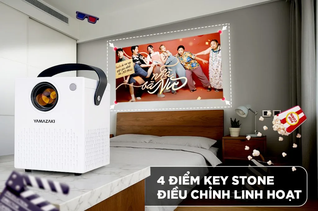 Máy Chiếu Mini YAMAZAKi T9 PRO 12 Key Stone 2