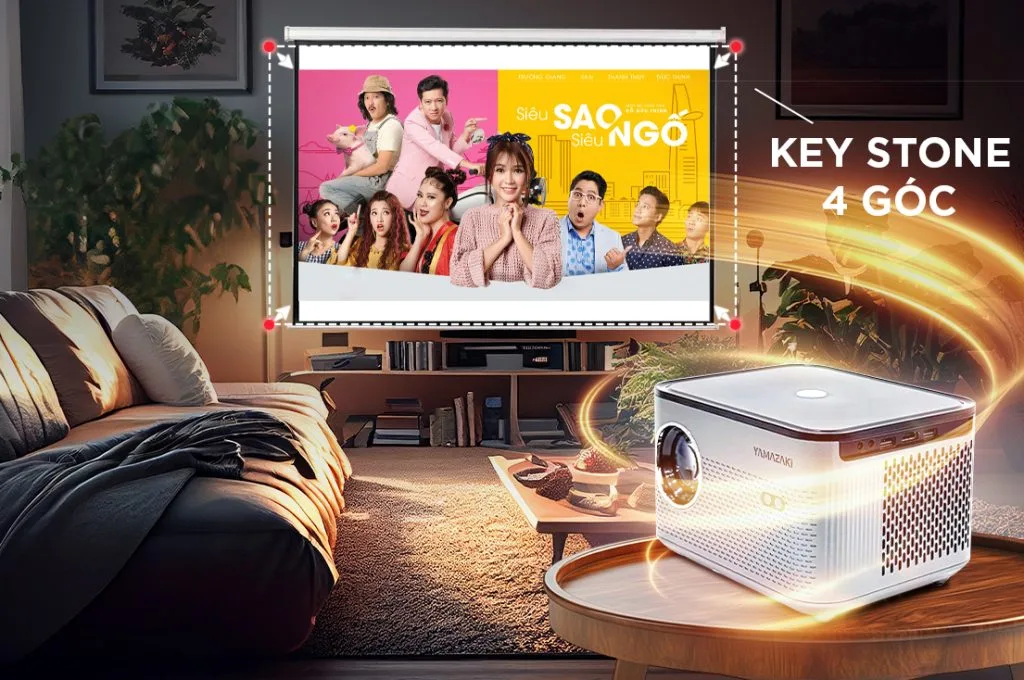 Máy Chiếu Mini YAMAZAKi X9 PRO Y2 14 Keystone