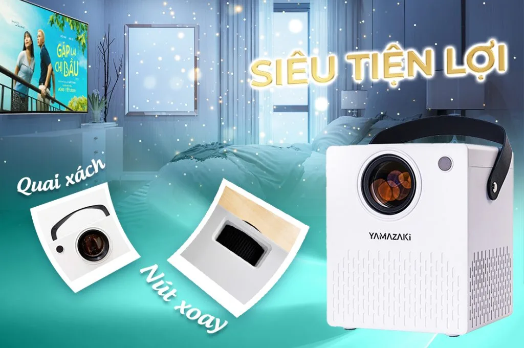 Máy Chiếu Mini YAMAZAKi T9 PRO 13 Nut xoay