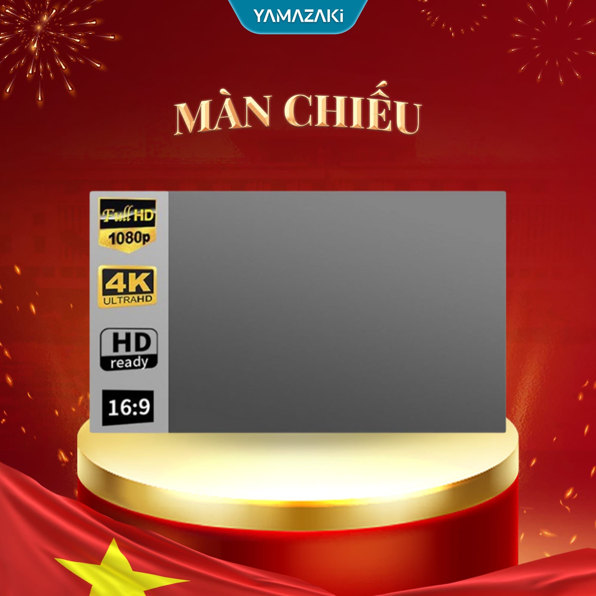 Màn Chiếu Phản Quang Dán Tường Cao Cấp 80-120 Inch