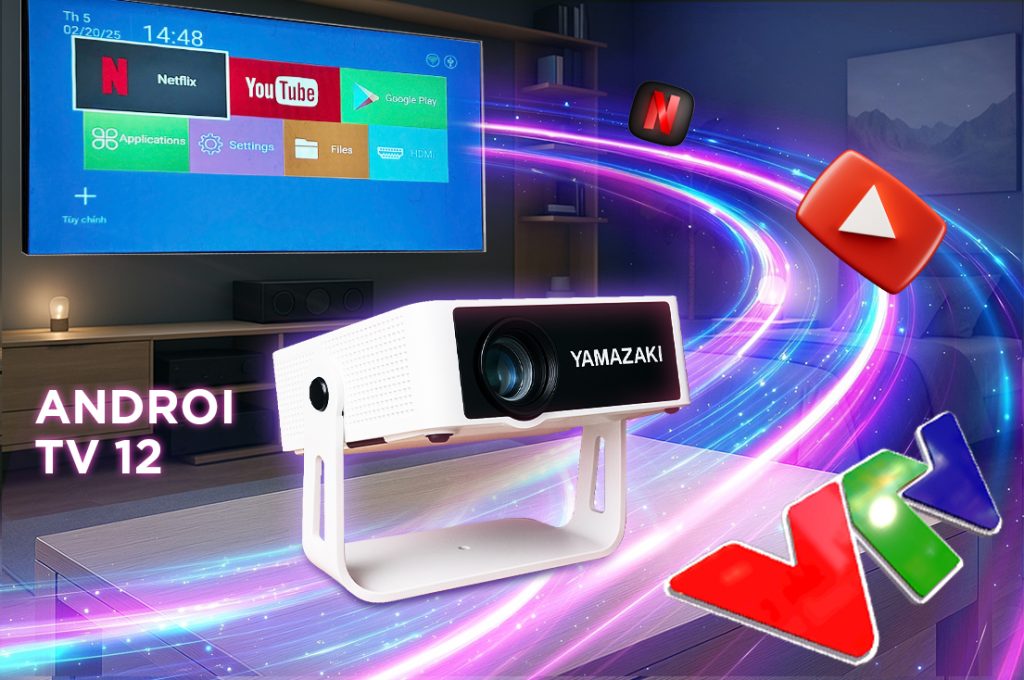 Máy Chiếu Mini YAMAZAKi T9 Ultra 16 t9 ultra Androi TV12