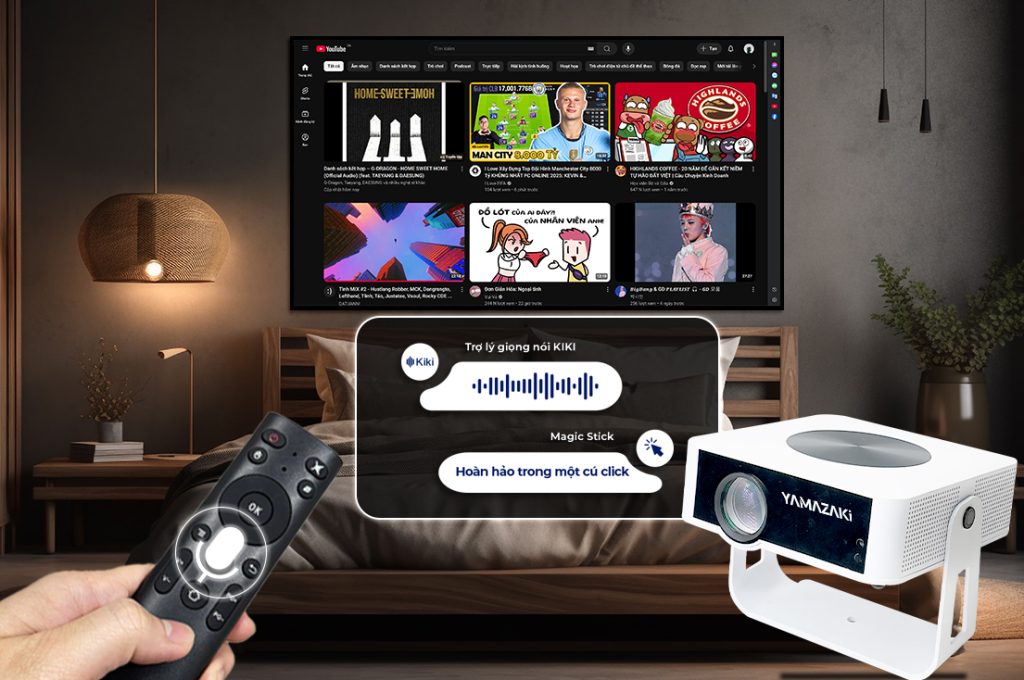Máy Chiếu Mini YAMAZAKi T9 Ultra 21 t9 ultra dieu khien giong noi