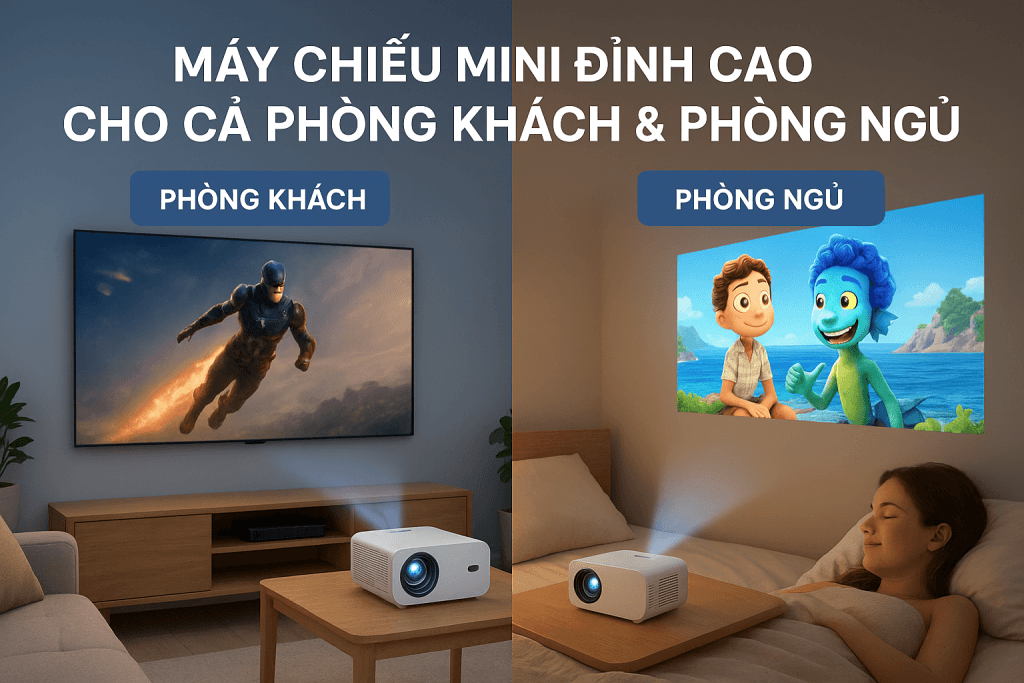 Máy Chiếu Gia Đình - Lựa Chọn Hoàn Hảo Cho Rạp Phim Tại Nhà 1 Máy Chiếu Mini Gia đình giải trí
