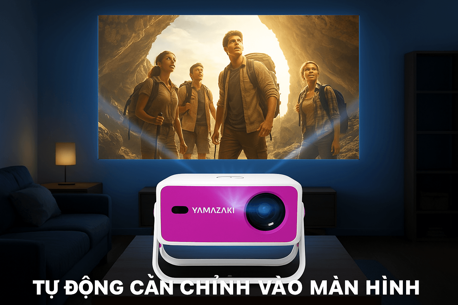 Máy Chiếu Mini YAMAZAKi S5 PRO 14 can chinh man s5 pro