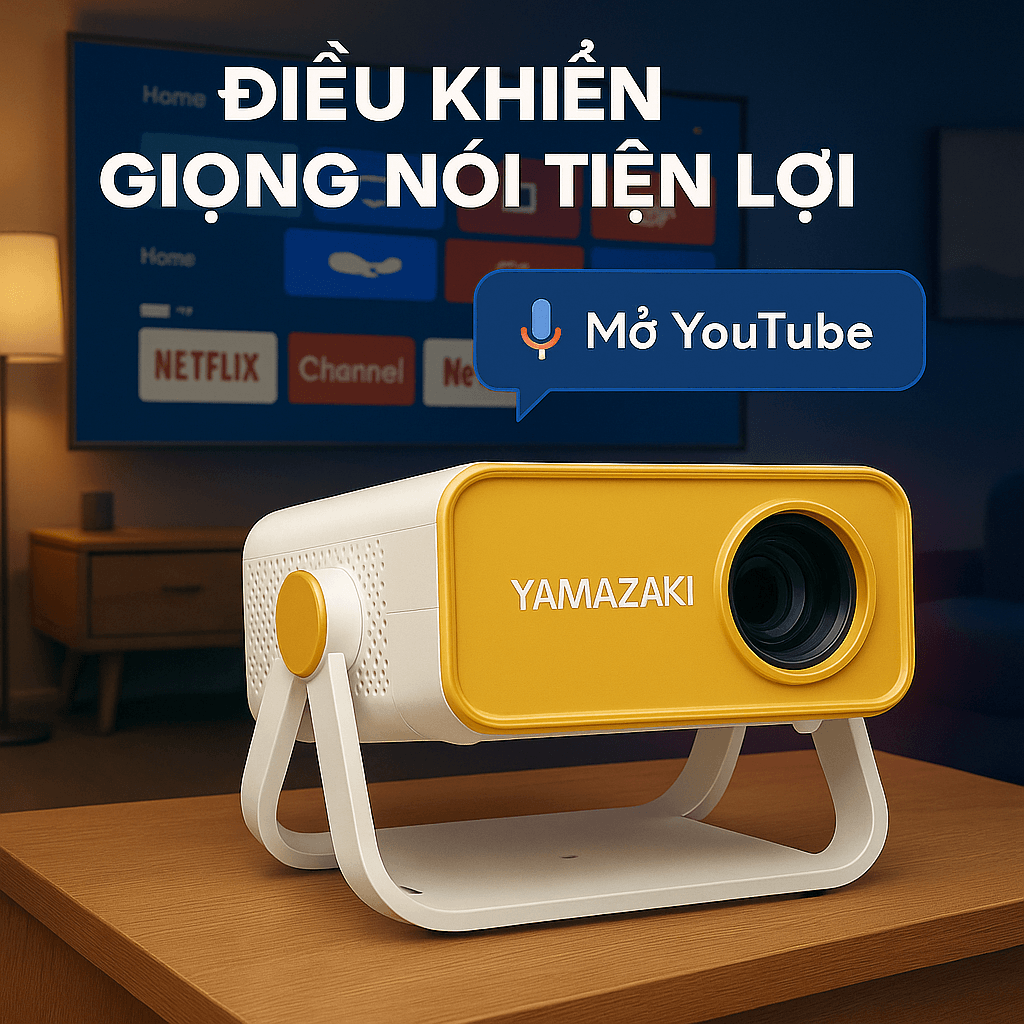 Máy Chiếu Mini YAMAZAKi T8 PRO 15 giọng nói t8 pro