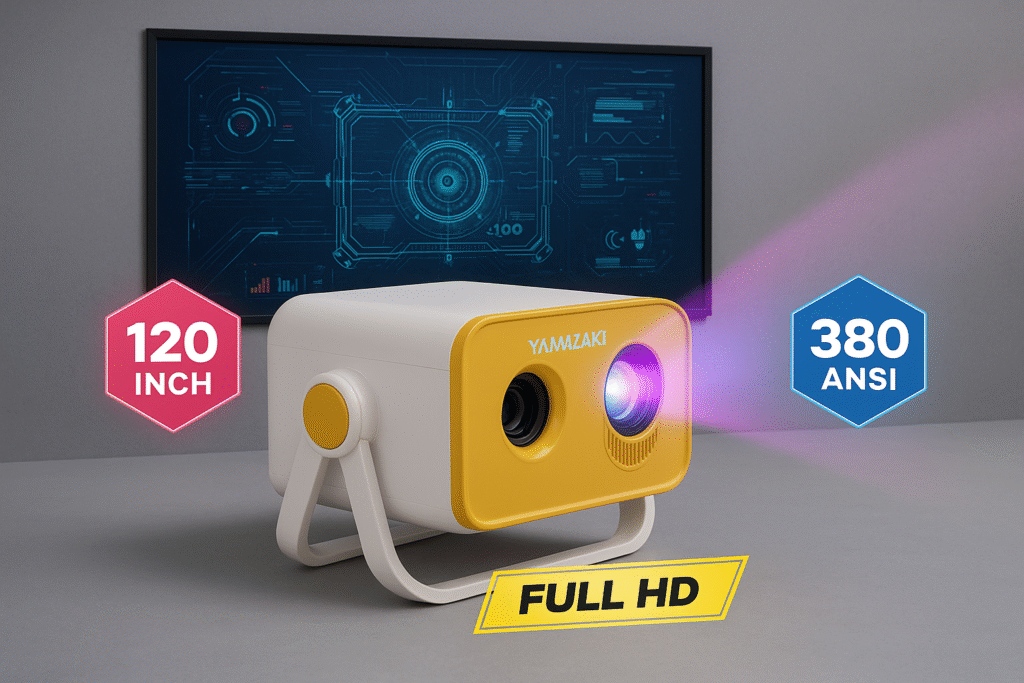 Máy Chiếu Mini YAMAZAKi T8 PRO 10 kich thuoc chieu t8 pro