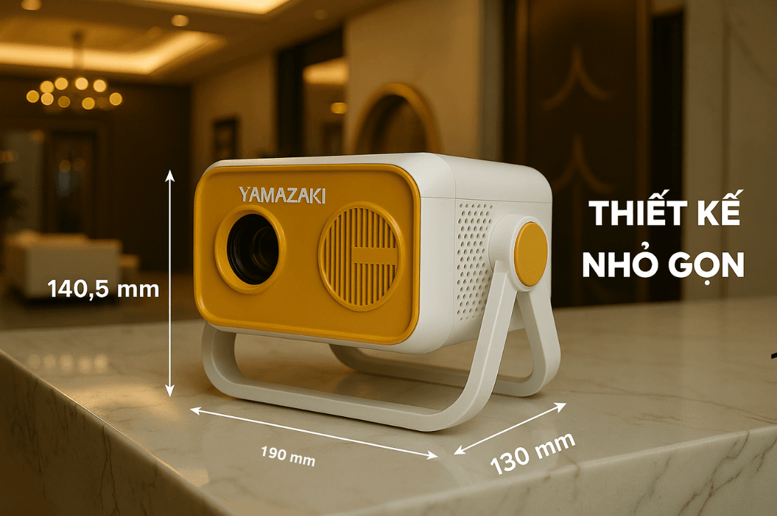 Máy Chiếu Mini YAMAZAKi T8 PRO 9 kich thước t8 pro