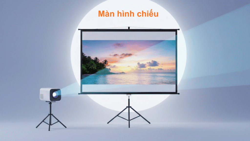 Màn Hình Chiếu Mini – Giải Pháp Trình Chiếu Linh Hoạt Cho Ngôi Nhà & Văn Phòng 1 màn hình chiếu mini