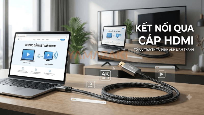 Kết Nối Máy Tính Với Máy Chiếu: Hướng Dẫn Chi Tiết Từ A–Z (2026) 3 kết nối qua cap HDMI