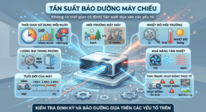 Máy chiếu bao lâu phải bảo dưỡng 1 lần? 1 bảo dưỡng máy chiếu
