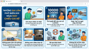 Mua máy chiếu giá rẻ không bị lừa! 10 điều cần kiểm tra trước khi mua 2 Những sai lầm phổ biến
