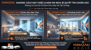 Khoảng cách để chiếu 100 inch 1 khoảng cách máy chiếu 100 inch