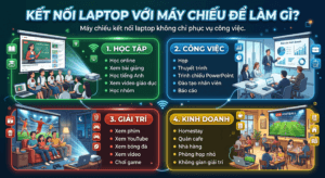 Máy Chiếu Kết Nối Laptop Như Thế Nào? Cách kết nối trong năm 2026 2 kết nối laptop với máy chiếu