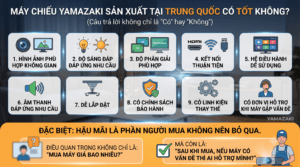 Máy Chiếu Yamazaki Của Nước Nào? Sản Xuất Ở Đâu?10 ưu điểm mua máy chiếu Yamazaki 2 Yamazaki sản xuất tại Trung Quốc có tốt không