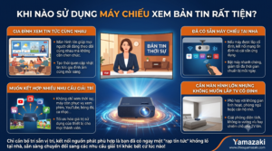 Sử dụng máy chiếu xem bảng tin 